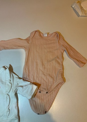 Beyaz Uzun Kollu Bebek Kız Body - Görsel 4