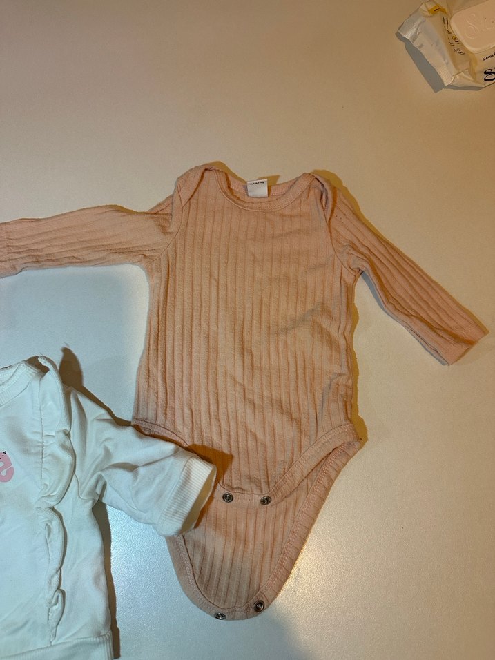 Beyaz Uzun Kollu Bebek Kız Body - Görsel 4