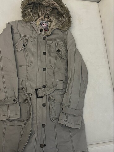 Koyu vizon / gri parka - Görsel 7