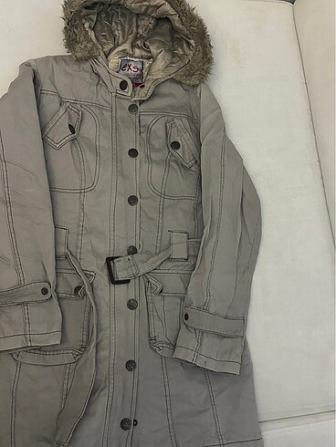 Koyu vizon / gri parka - Görsel 8