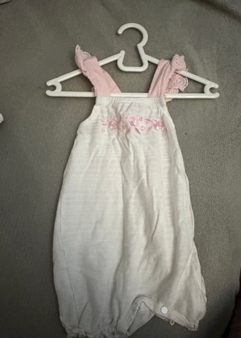 Civil Nakışlı Fırfırlı Pembe Bebek Tulumu - Görsel 3