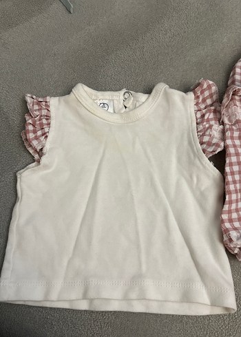 0/3 ay Beyaz Fırfırlı Bebek Kız takım Tulumu - Görsel 4