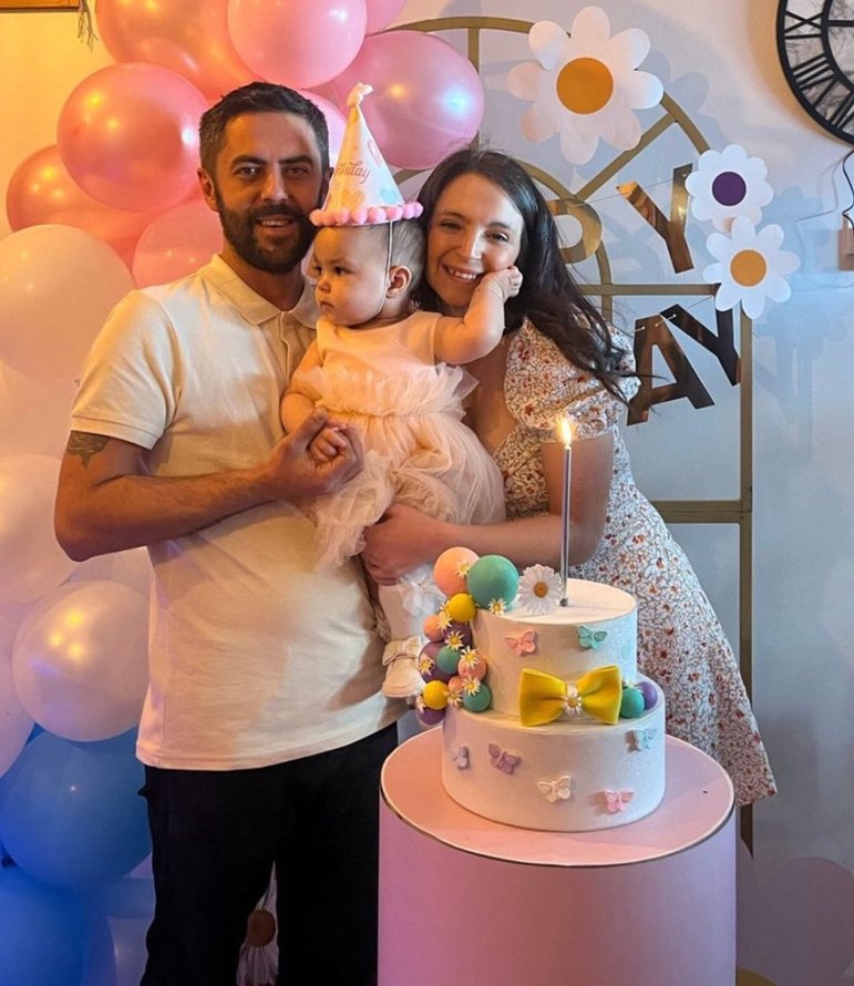 Kız Çocuk Pudra Renkli Fırfırlı Elbise - Görsel 4