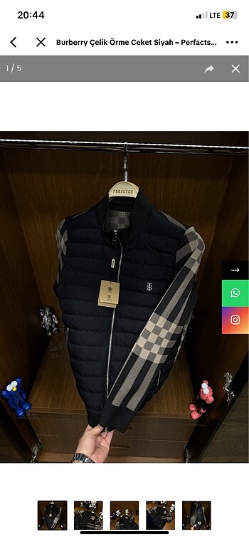 Burberry Çelik Örme Ceket