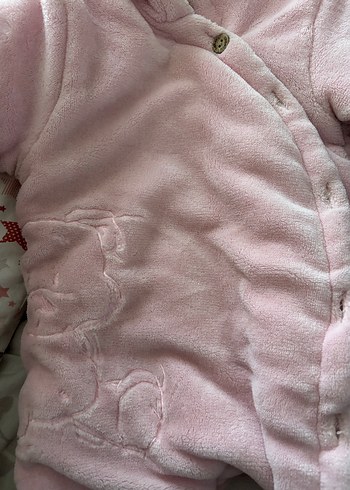 Pembe Kürklü Nakışlı Bebek Tulumu - Görsel 9