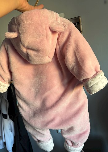 Pembe Kürklü Nakışlı Bebek Tulumu - Görsel 3