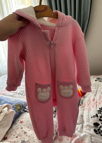 Pembe Örgü Bebek Tulum