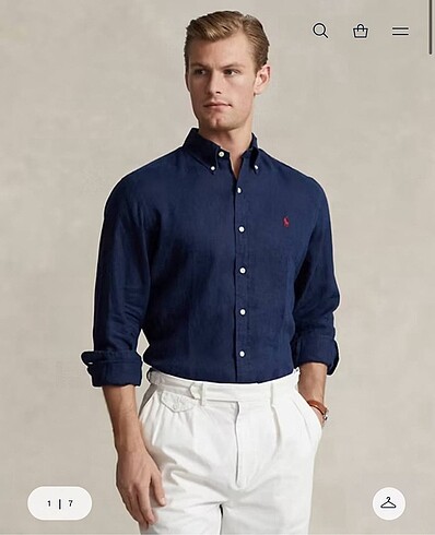 Lacivert Ralph Lauren Gömlek