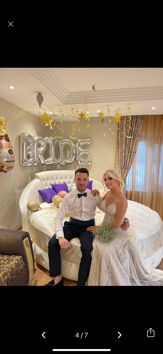 Straplez V Yakalı Beyaz Deniz Kızı Gelinlik - Görsel 4