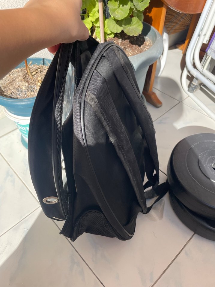 Şeffaf Ön Panel Siyah Taşıma Çantası - Görsel 3