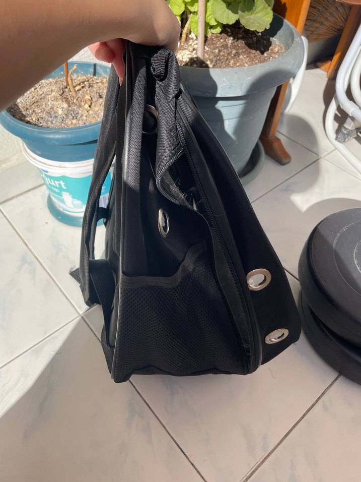 Şeffaf Ön Panel Siyah Taşıma Çantası - Görsel 2