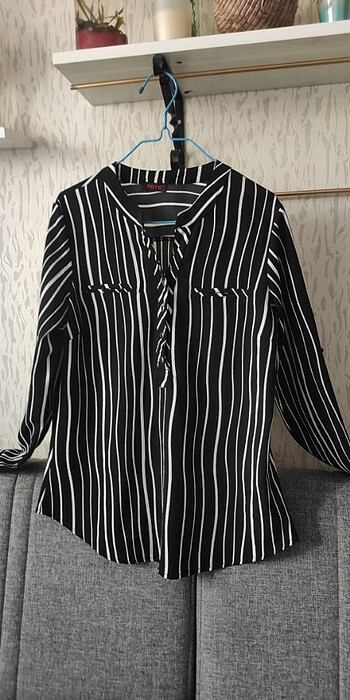 Rays XL Çizgili Bayan Gömlek 