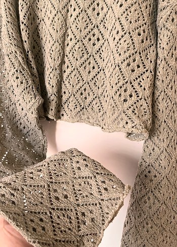 Koton Yeşil Bohem Örgü Kadın Kazak - Görsel 2