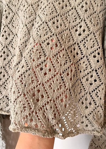 Koton Yeşil Bohem Örgü Kadın Kazak - Görsel 3