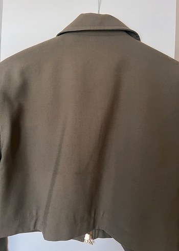 DeFacto Bej Midi Kadın Ceket Fermuarlı Cepli - Görsel 4