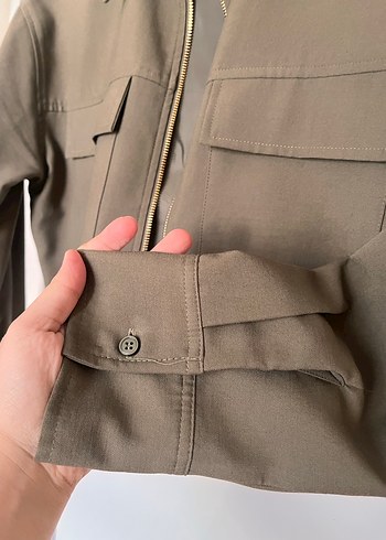 DeFacto Bej Midi Kadın Ceket Fermuarlı Cepli - Görsel 2