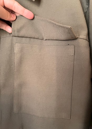 DeFacto Bej Midi Kadın Ceket Fermuarlı Cepli - Görsel 3