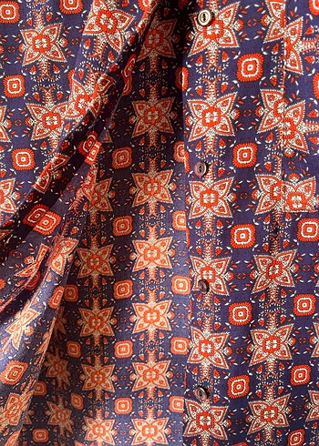 Bohem Desenli Uzun Kollu Kadın Gömlek - Görsel 4