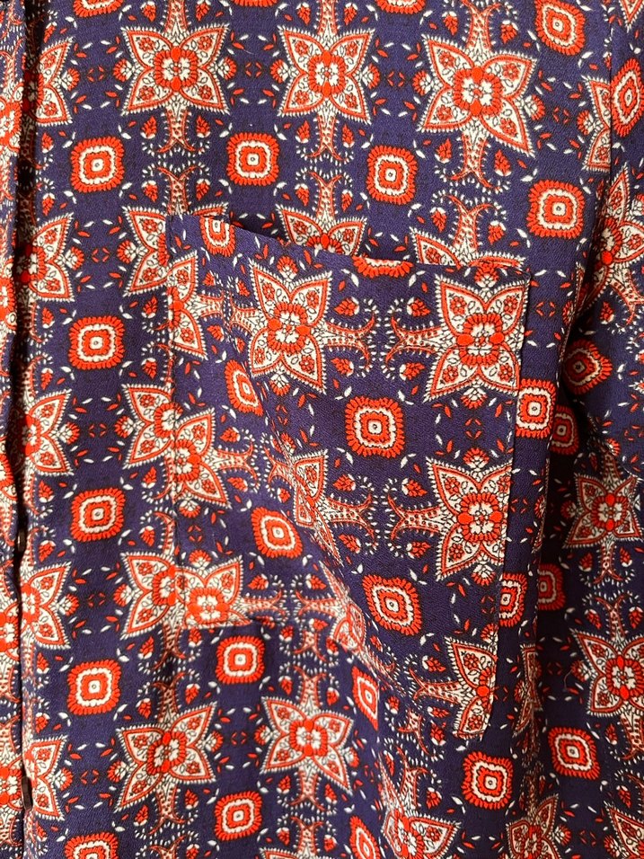 Bohem Desenli Uzun Kollu Kadın Gömlek - Görsel 3