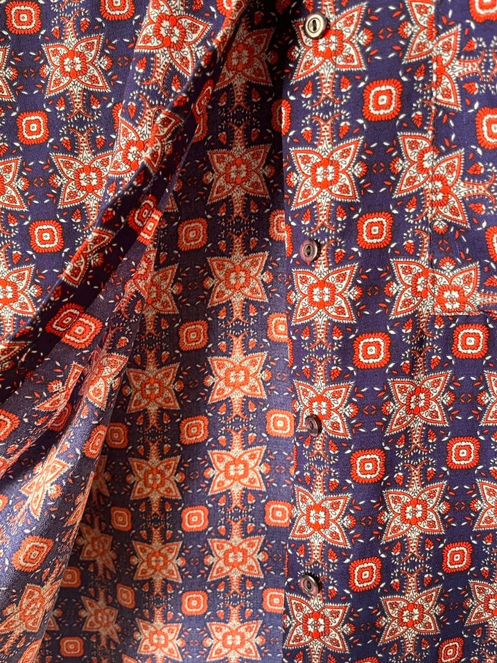 Bohem Desenli Uzun Kollu Kadın Gömlek - Görsel 4