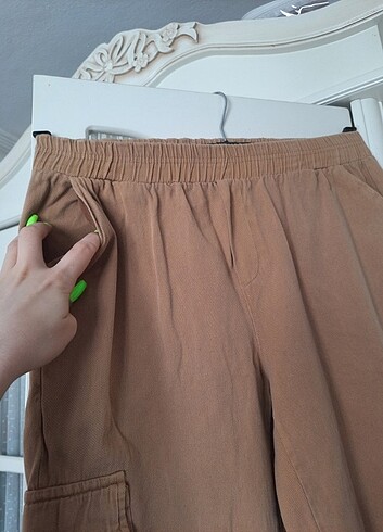m Beden camel Renk Kargo cepli pantalon