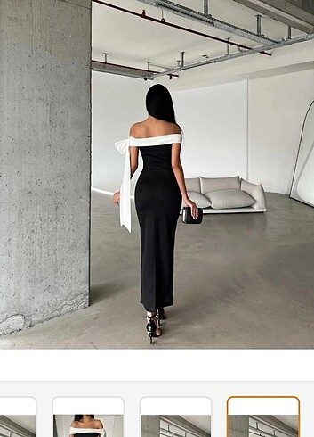 Trendyol & Milla Carmen yaka midi boy yırtmaçlı elbise