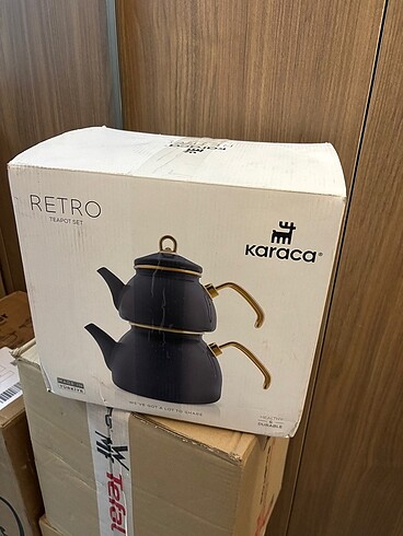 Karaca Karaca Retro Antrasit Çaydanlık