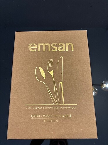 Emsan Emsan 18 Parça 6 Kişilik Çatal Kaşık Bıçak Takımı Kutulu