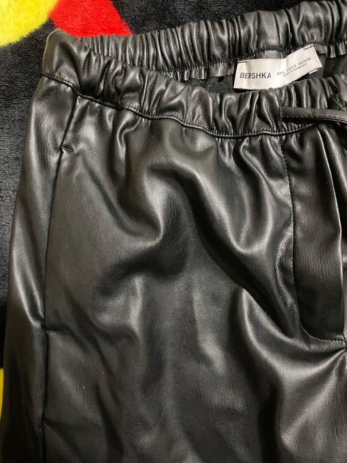 Deri Siyah Kadın Pantolon - Görsel 2