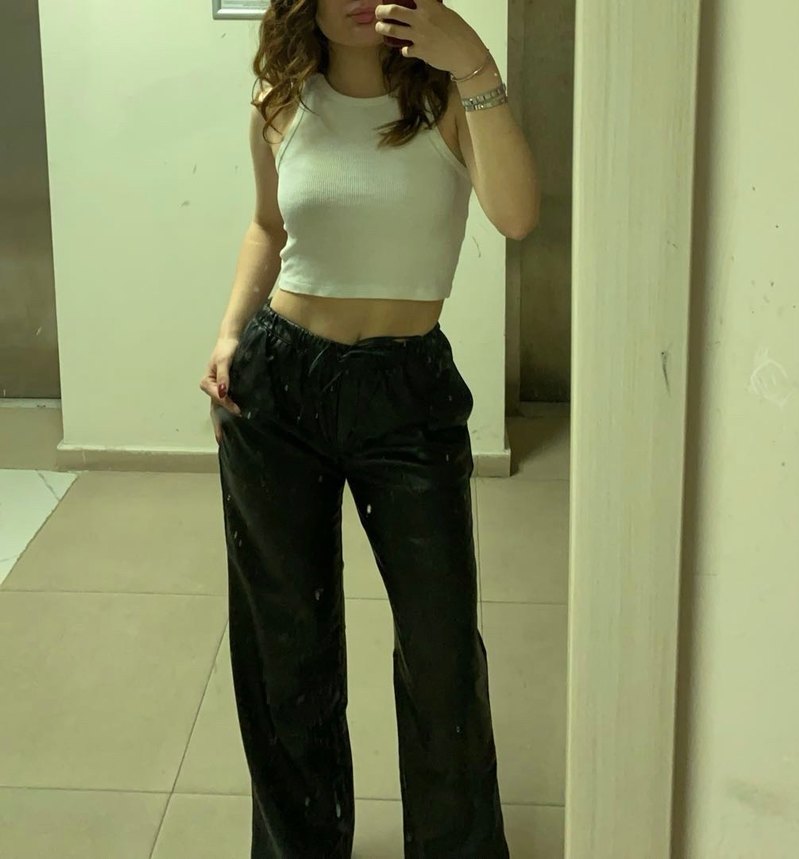 Deri Siyah Kadın Pantolon - Görsel 4