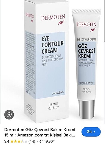 DERMOTEN göz çevresi kremi - Görsel 2