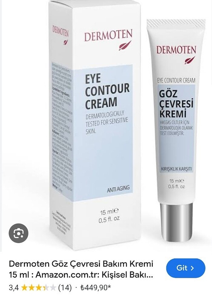 DERMOTEN göz çevresi kremi - Görsel 2