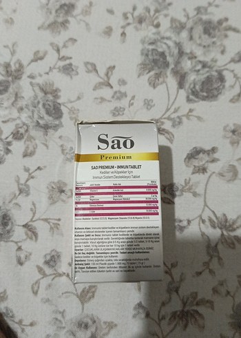  Sao Premium Immun Tablet Kedi ve Köpekler İçin