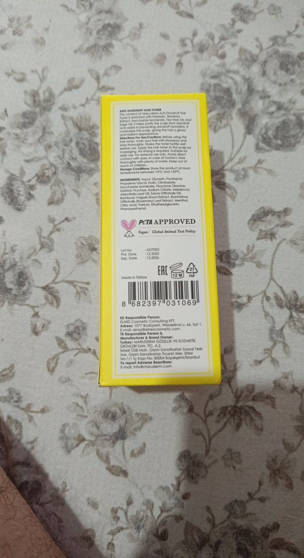 maru.derm Kepek Karşıtı Saç Toniği 200 ml - Görsel 3