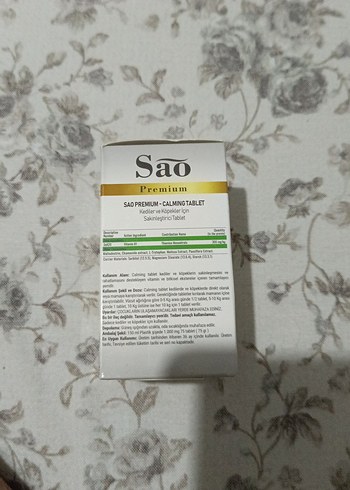 Sao Premium Sakinleştirici Tabletler