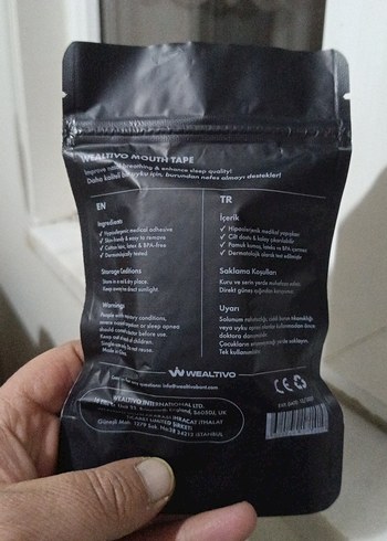 Wealtivo Siyah Ağız Bandı 30'lu Paket - Görsel 2