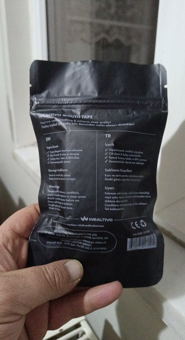 Wealtivo Siyah Ağız Bandı 30'lu Paket - Görsel 2