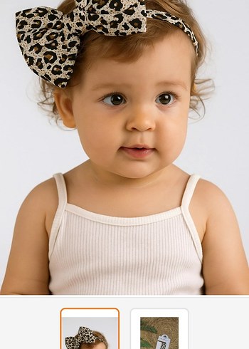 Kahverengi Leopar Desenli Fiyonk Saç Aksesuarı - Görsel 2