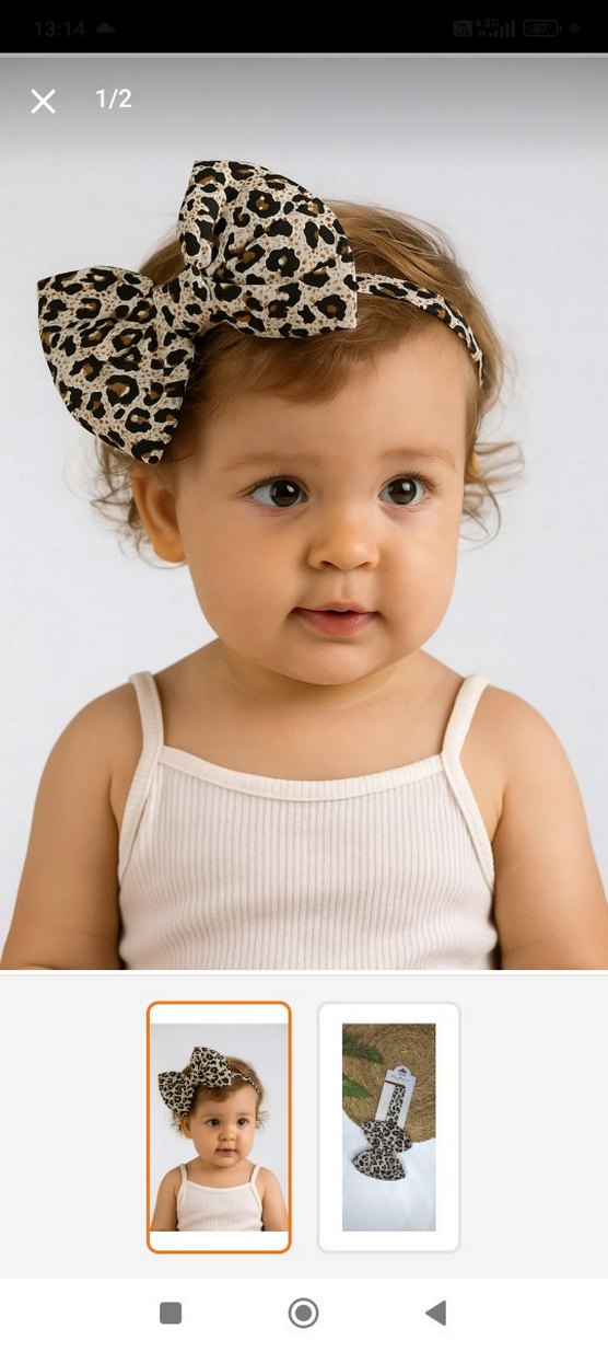 Kahverengi Leopar Desenli Fiyonk Saç Aksesuarı - Görsel 2