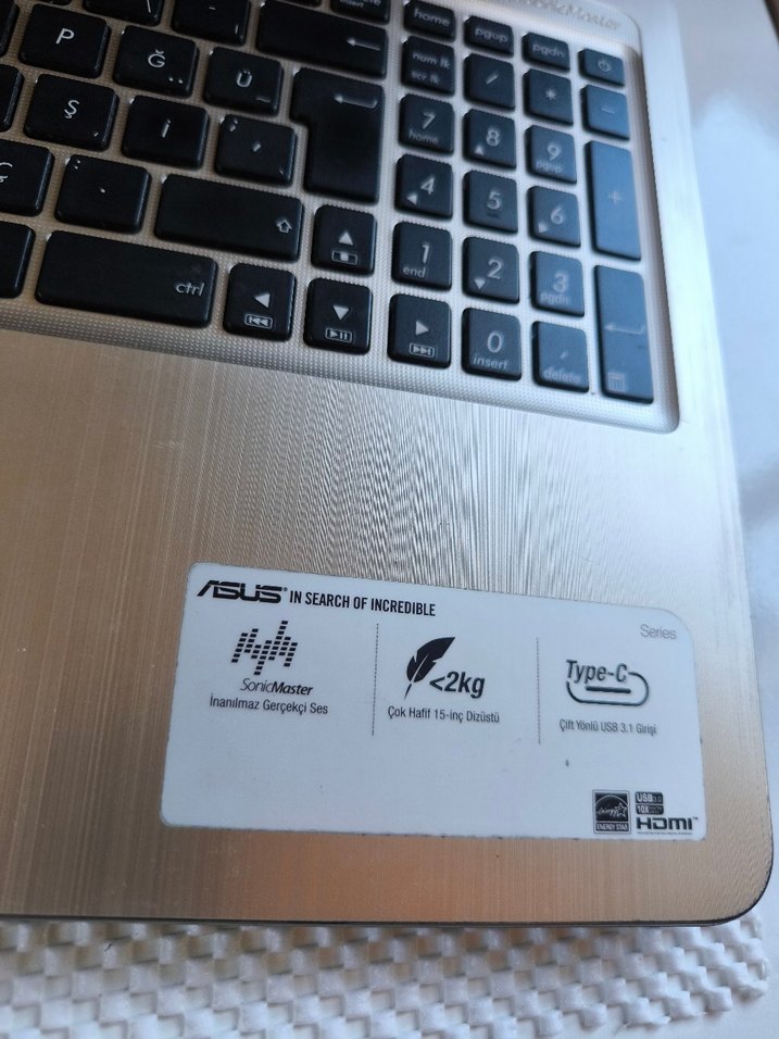 Gri Renkli Dizüstü Bilgisayar Asus - Görsel 2