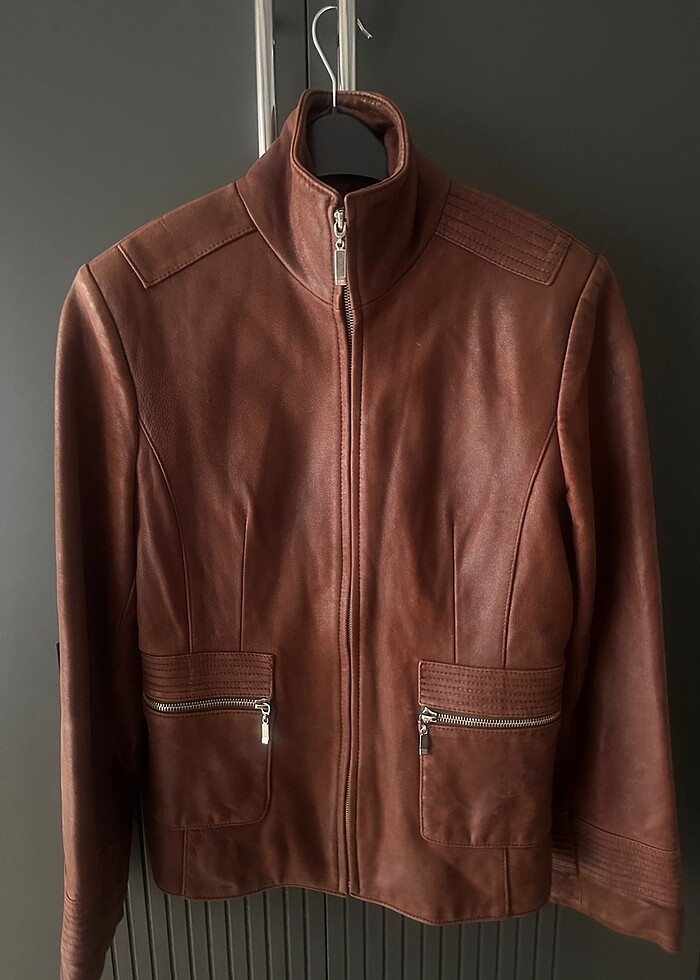 Gerçek deri mont - Görsel 2