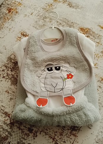 Sıfır Set .Peluş ve kadife yeni doğan erkek bebek set - Görsel 6