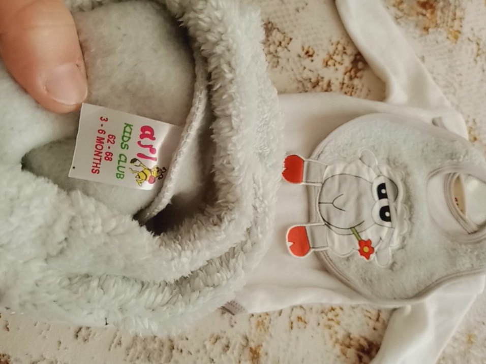 Sıfır Set .Peluş ve kadife yeni doğan erkek bebek set - Görsel 5