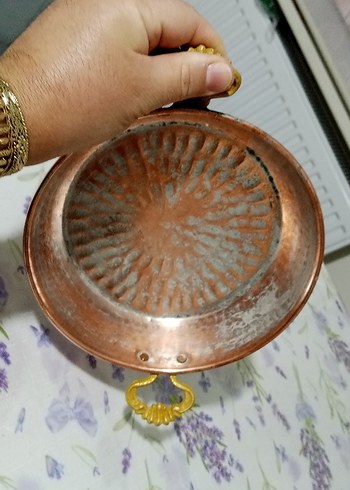 El dövmesi gerçek bakır sahan - Görsel 7