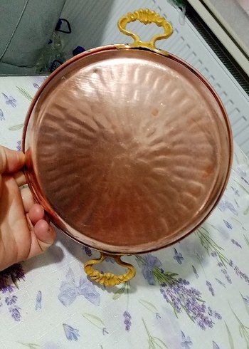 El dövmesi gerçek bakır sahan - Görsel 3