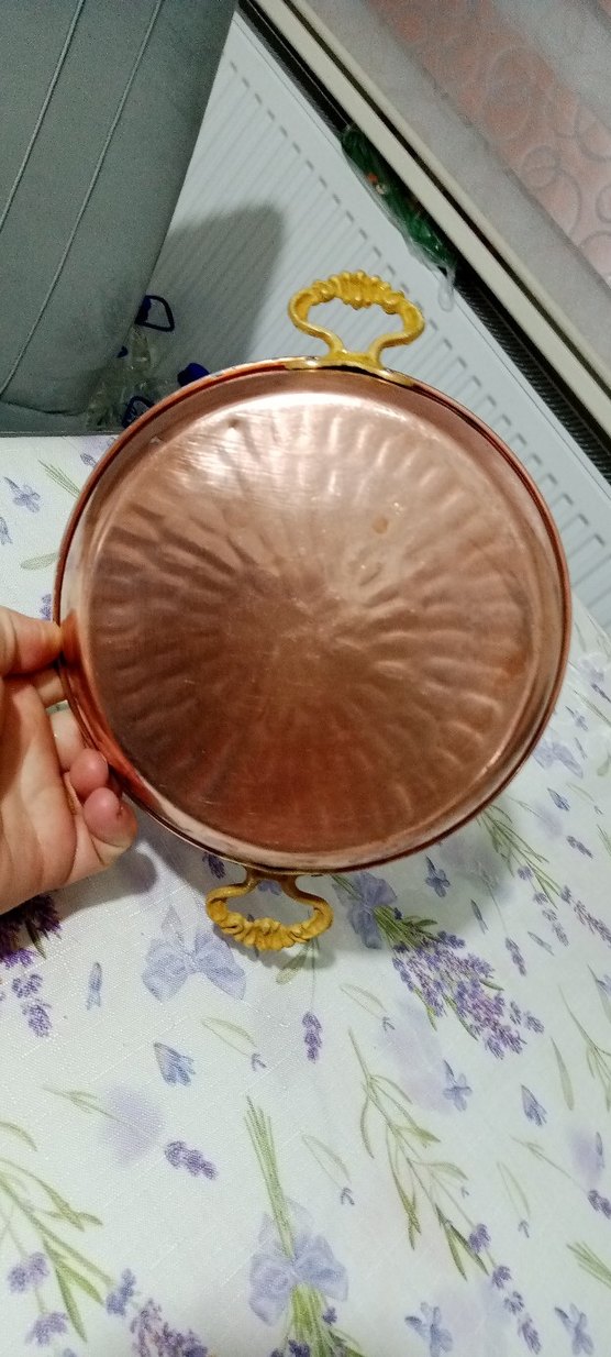 El dövmesi gerçek bakır sahan - Görsel 3