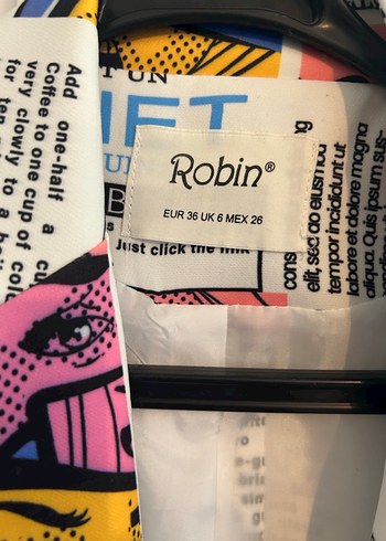 Renkli Baskılı Midi Kadın Blazer - Görsel 3