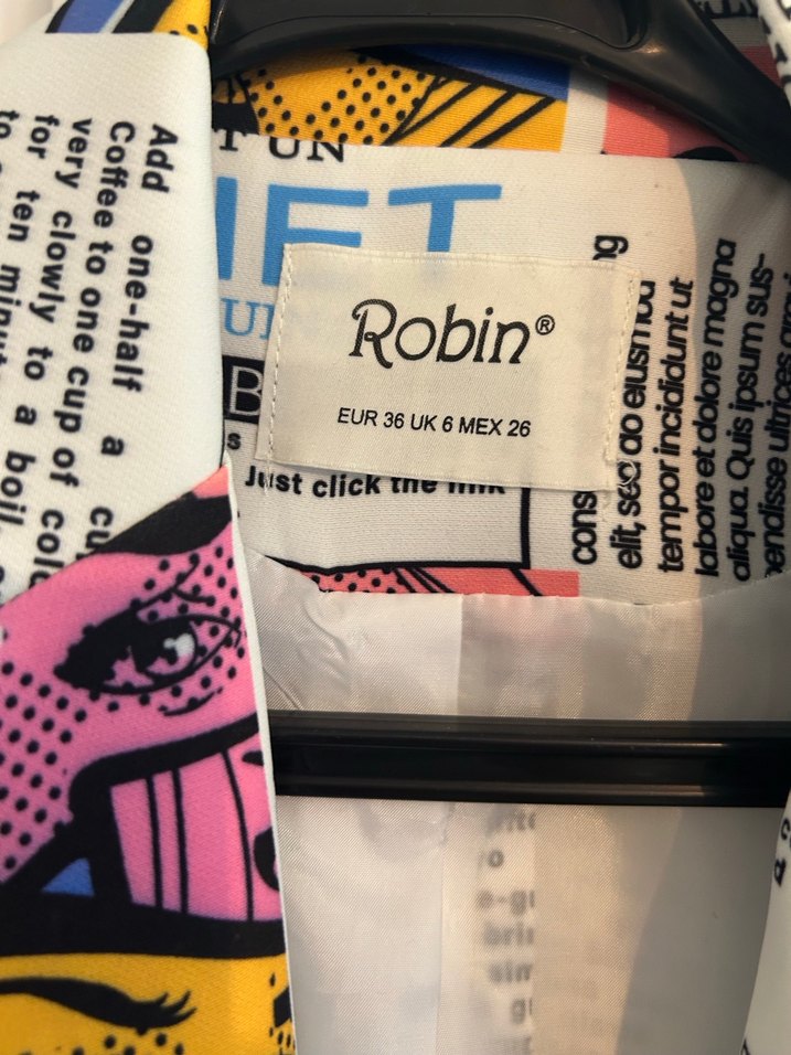 Renkli Baskılı Midi Kadın Blazer - Görsel 3