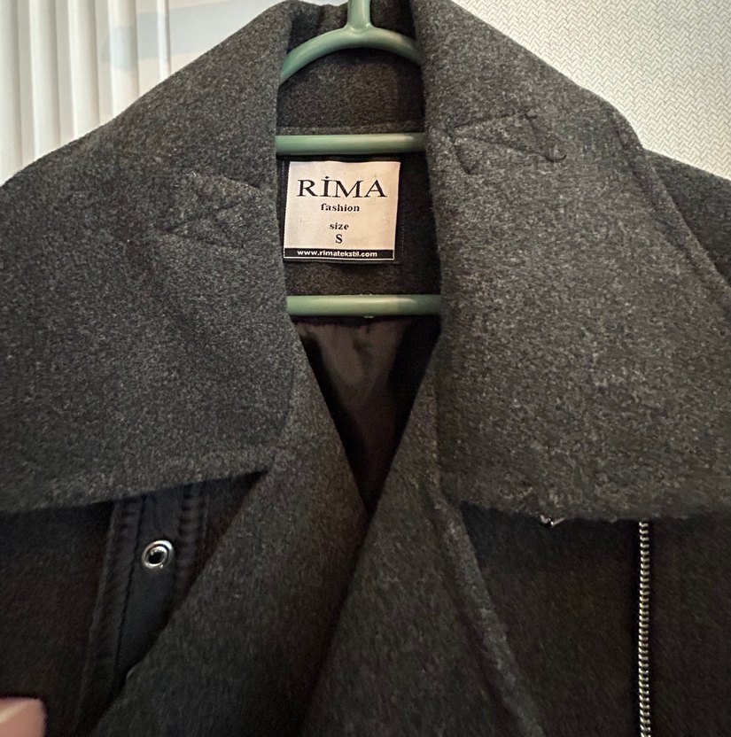 Rima Siyah Yün Midi Kaban - Görsel 2