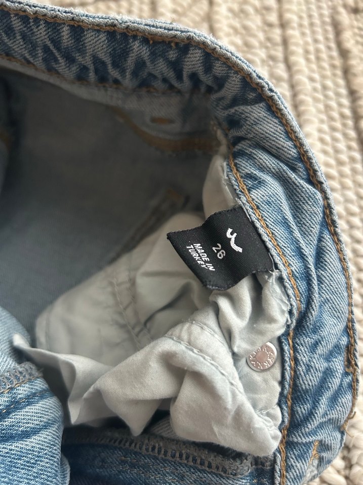 Gri Denim Rahat Kesim Kadın mom Jean - Görsel 4